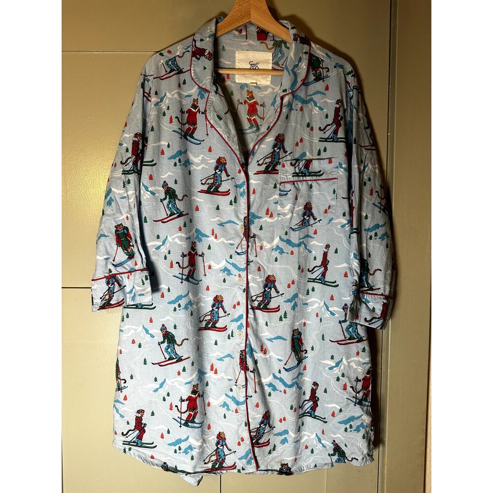 Printfresh Flannel Nightshirt Womens Size M